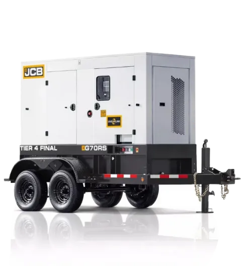 Towable diesel generator rental providing reliable power for construction and industrial jobsites by Iron Core Rentals
