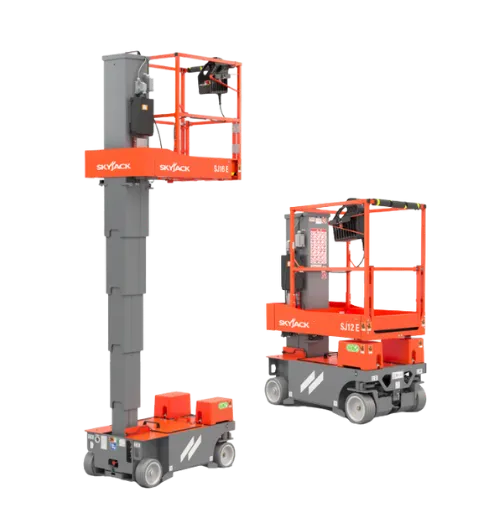 Vertical mast lift rentals for indoor maintenance and warehouse access by Iron Core Rentals