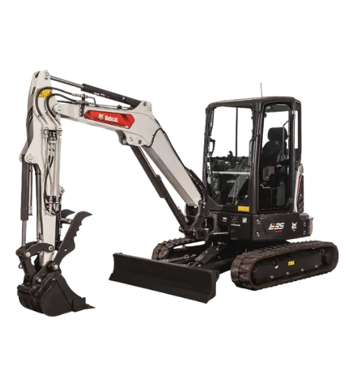 Mini excavator rental for construction, trenching, and utility work by Iron Core Rentals