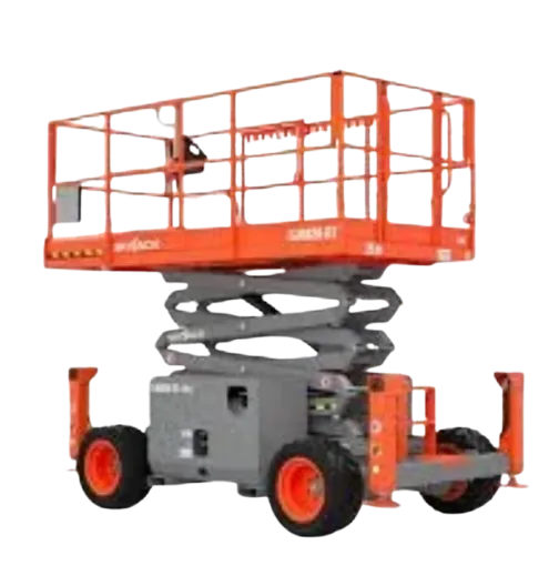 Scissor lift rental for indoor and outdoor construction and maintenance work by Iron Core Rentals