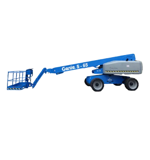 Telescopic straight boom lift rental for high-reach construction access by Iron Core Rentals